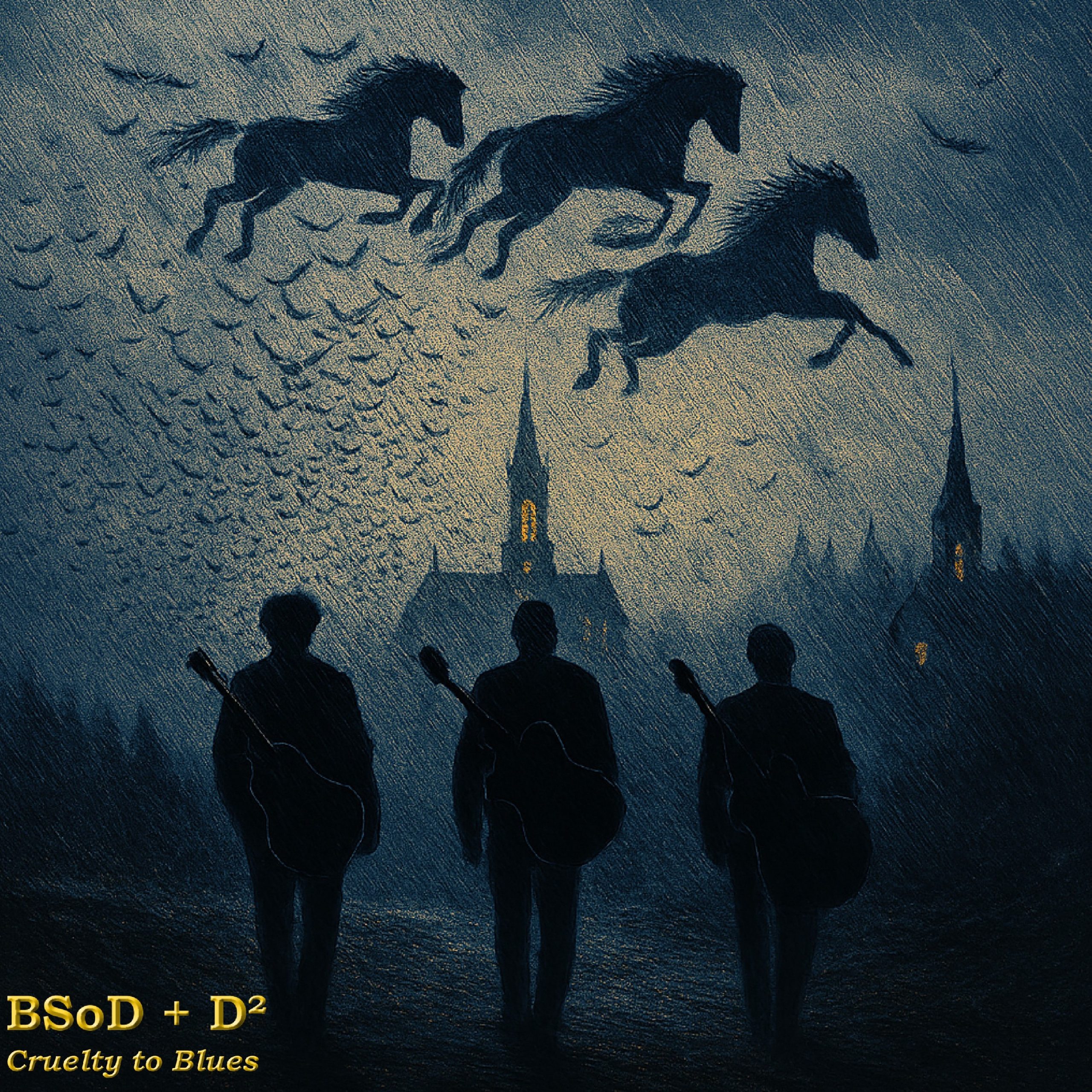 The artwork for Cruelty to Blues by BSoD + D² as used by the streaming services.